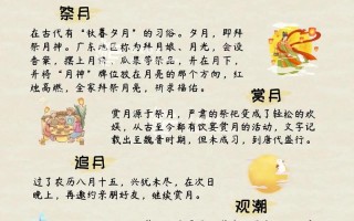 中秋节有哪些传统的风俗，中秋节有哪些传统的风俗活动