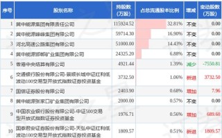 冀中能源分红排名？冀中能源前十股东？
